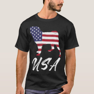 Camiseta American Pug USA Flag TShirt para Pug Lovers Essen