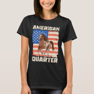 Camiseta American Quarter Usa Flag Horseback em Voo F
