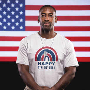 Camiseta American Rainbow USA Independência Dia 4 De Julho