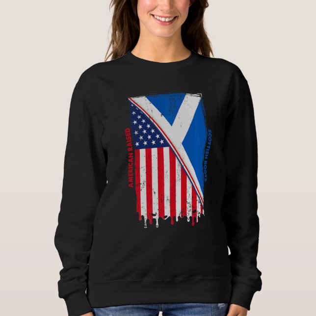 Camiseta American Raised With Scottish Roots With Scotland  (Frente)