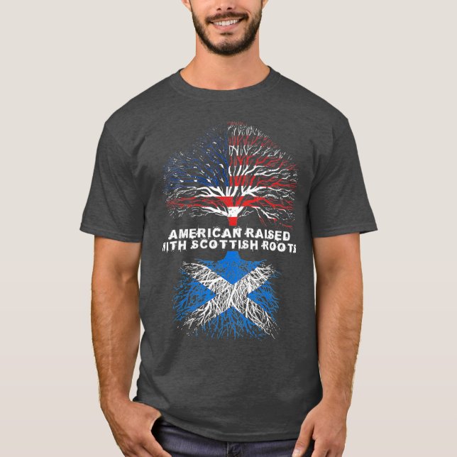Camiseta American Raising com Scottish Roots Scotland (Frente)