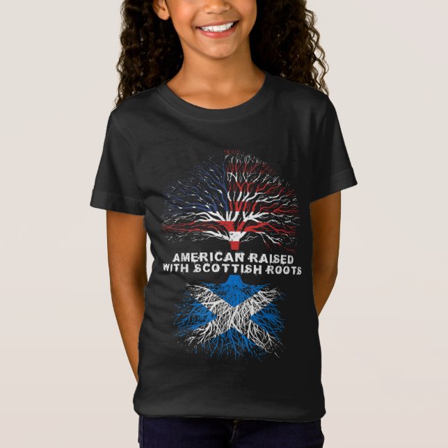 Camiseta American Raising com Scottish Roots Scotland (Frente)