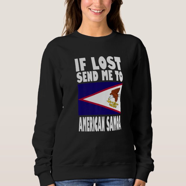 Camiseta American Samoa Flag Design  If lost send me to Ame (Frente)