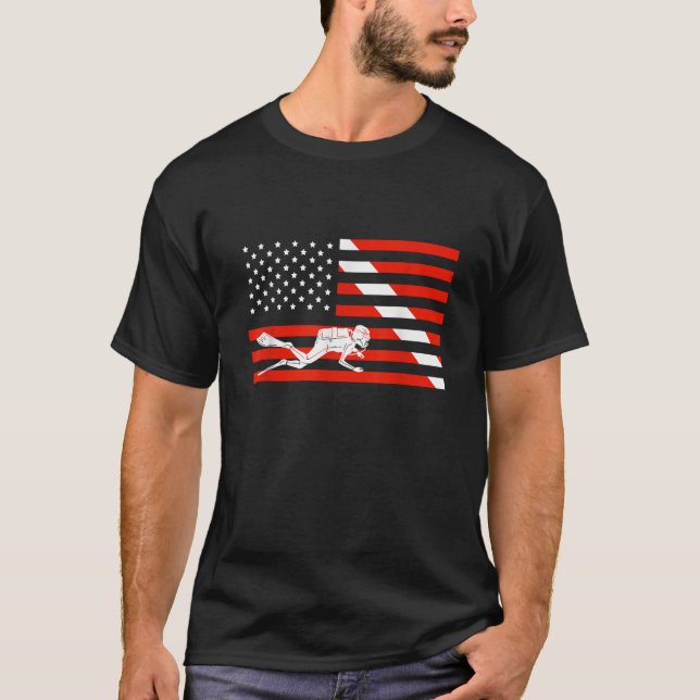 Camiseta American Scuba Diver Flag Legal Scuba Dive Flag Di (Frente)