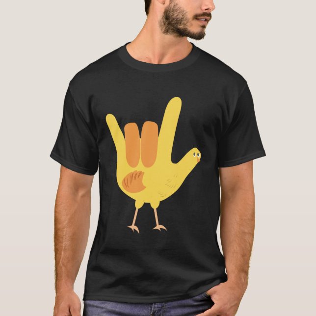 Camiseta American Sign Language I Love You Chick  Kids (Frente)