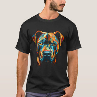 Camiseta American Staffordshire Terrier Fan Geometric Dog  