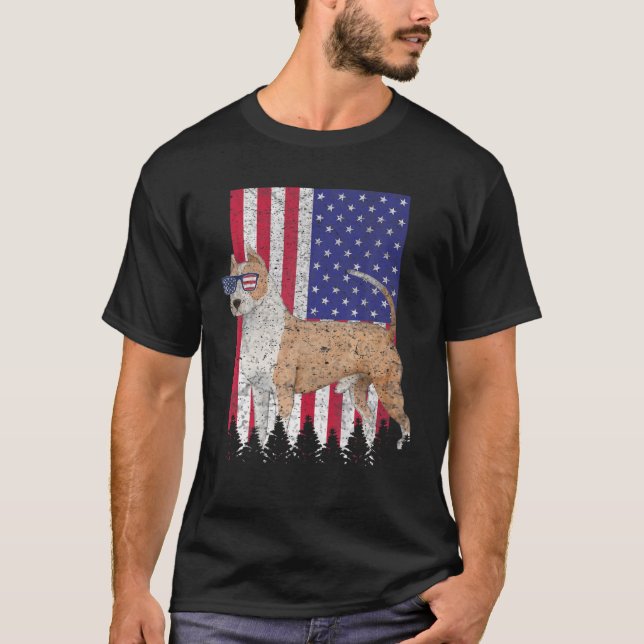 Camiseta American Staffordshire Terrier Patriotic Dog Ameri (Frente)