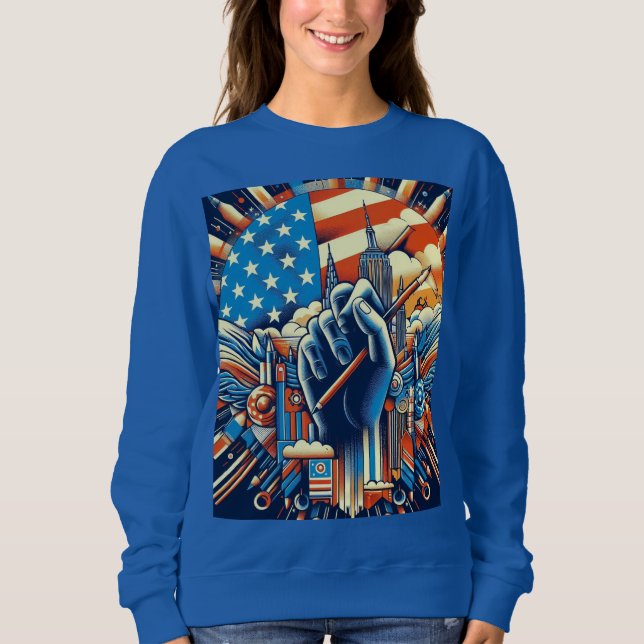 Camiseta American Style Hoodie – USA Trendy Everyday Wear (Frente)