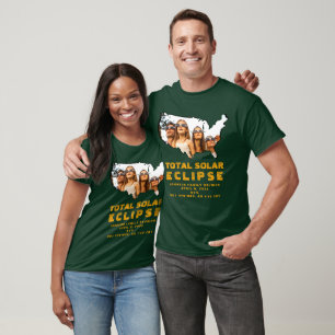 Camiseta American Total Solar Eclipse 2024 USA MAP O Photo