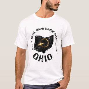 Camiseta American Total Solar Eclipse Ohio 2024 Retro State
