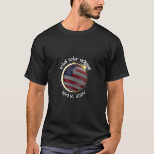 Camiseta American Totality Solar Lunar Eclipse 8 de abril d