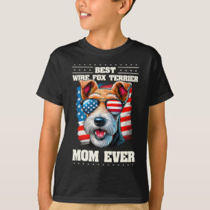 Camiseta American Usa Flag Wire Fox Terrier 4 De Julho Pat