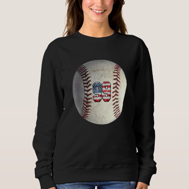 Camiseta American USA Flag With Retro 99 Baseball Number 99 (Frente)