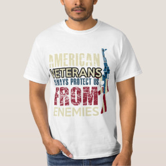 CAMISETA AMERICAN VETERANS ALWAYS PROTECT US FROM ENEMIES