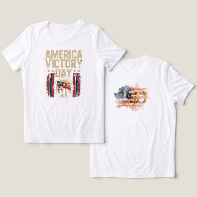 Camiseta American Victory Day 1776 2026 (Design Frente e Verso)