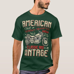 Camiseta American Vintage Motorcycle Motocross Retro Old Bi