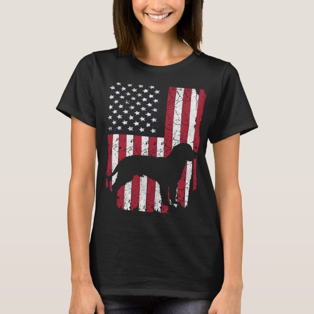 Camiseta American Water Spaniel Dog Mom Dad  4th Of July US (Frente)