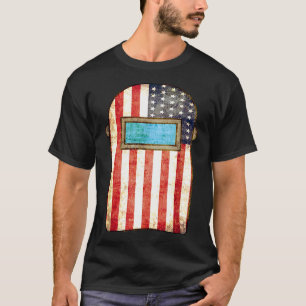 Camiseta American Welder Shirt Us Flag Welding Hood Gift 0