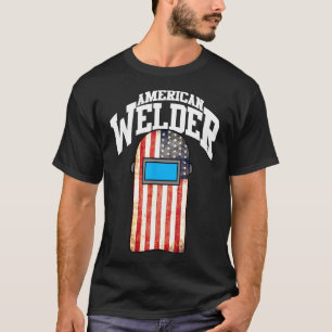Camiseta American Welder Us Flag Welding Hood Gift Bq13f