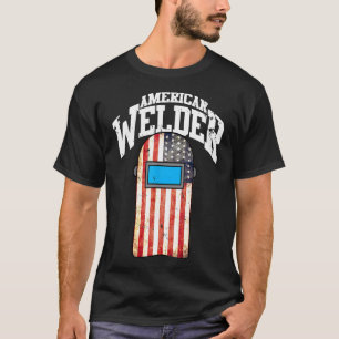 Camiseta American Welder USA Flag Welding Hood Gift