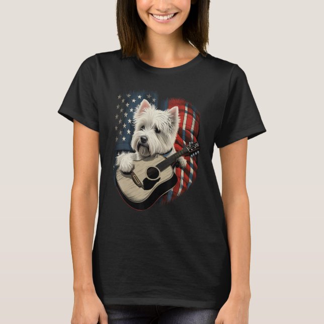 Camiseta American West Highland White Terrier USA Westie Co (Frente)