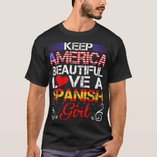 Camiseta Americana Bonita Adorinha Dom Espanhol