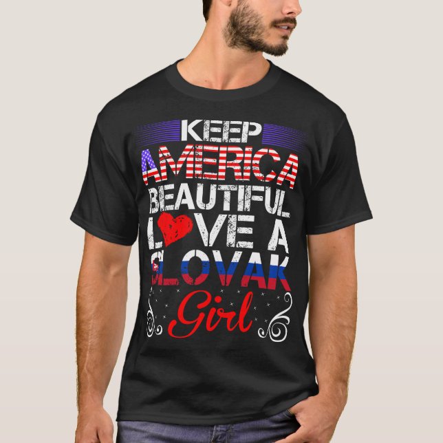 Camiseta Americana Bonita Adorinha Oferta de Menina Eslovac (Frente)
