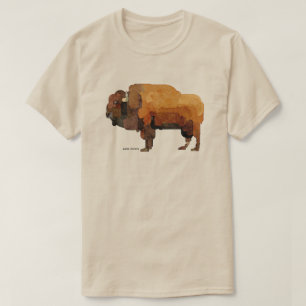 Camiseta Americana Buffalo (Bison) Watercolor