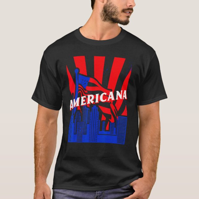 Camiseta Americana, City, Flag, BJJ, Jiu-Jitsu, MMA, Fighti (Frente)
