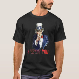 Camiseta Americana Eu Quero Seu Tio Sam Vintage Divertido