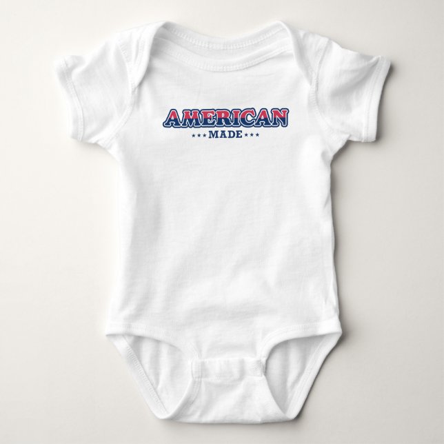 Camiseta Americana Feita, Orgulhosa, Patriótica (Frente)
