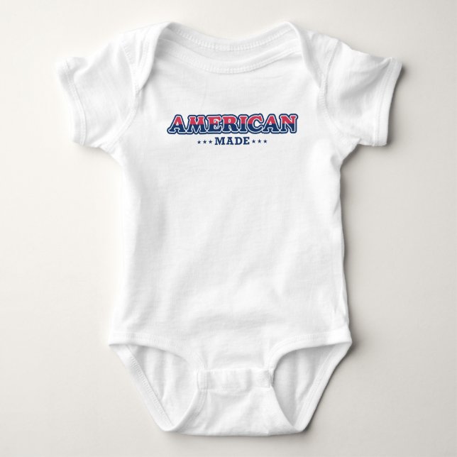Camiseta Americana Feita, Orgulhosa, Patriótica (Frente)