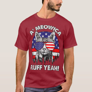 Camiseta Americana Fluff Sim Patriótica Americana 4º de