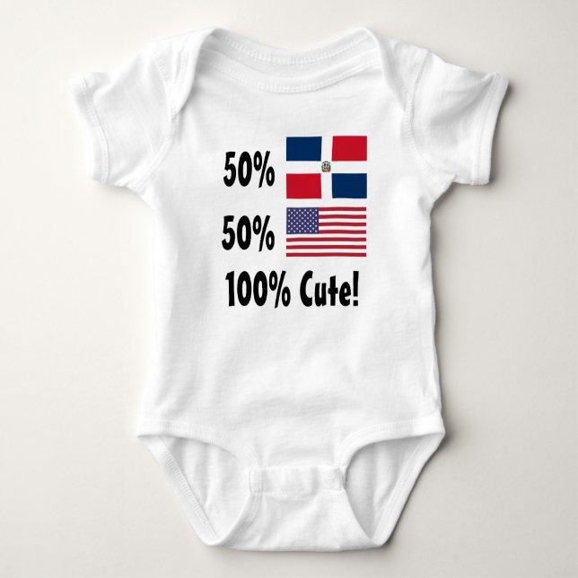 Camiseta Americano 100% do Dominican 50% de 50% bonito (Frente)