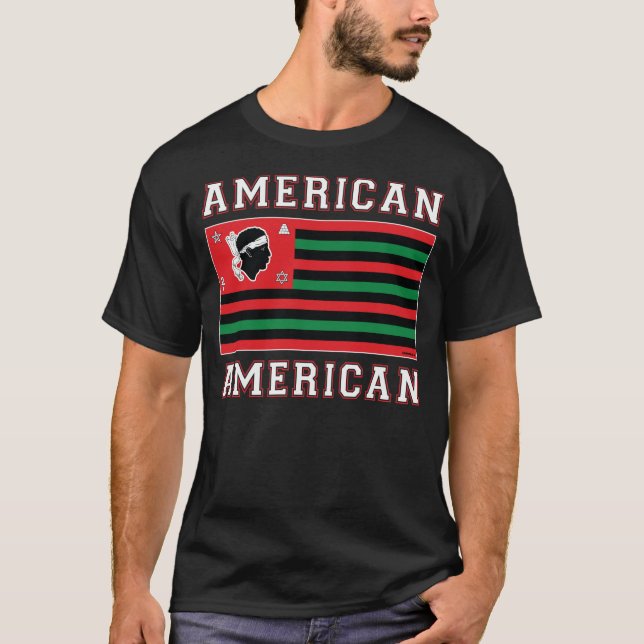 Camiseta Americano-Americano (T escuro) (Frente)