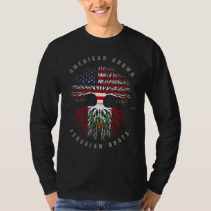 Camiseta Americano Aumenta Bandeira do Peru