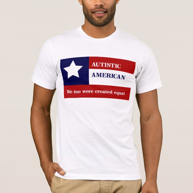 Camiseta Americano autístico igual (Frente)