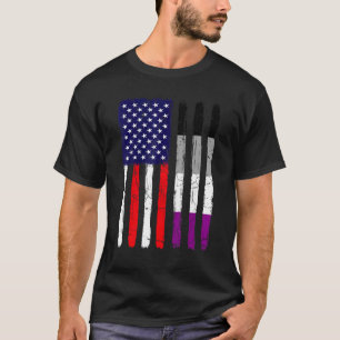 Camiseta Americano Bandeira Da Bandeira Comunitária Asexual