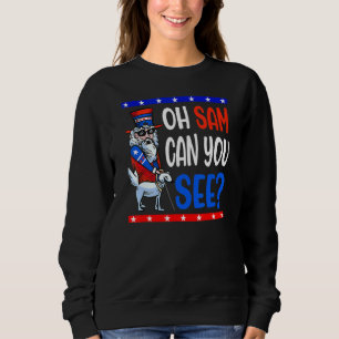 Camiseta Americano Cego Tio Sam 4 De Julho Homens