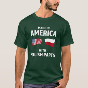 Camiseta Americano com partes polonesas amigos de ascendênc