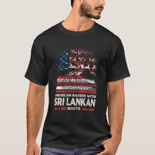 Camiseta Americano com Raízes do Sri Lanka Patriótico Sri L