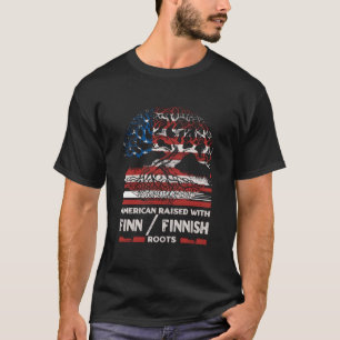 Camiseta Americano com Raízes Finlandesas e Finlândia Patri