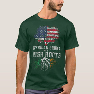Camiseta Americano cresceu com a Irlanda Roots