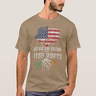 Camiseta Americano cresceu com a Irlanda Roots
