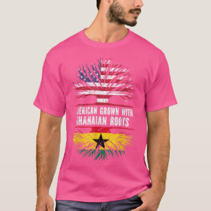 Camiseta Americano cresceu com as Raízes de Gana e EUA Band