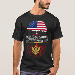 Camiseta Americano cresceu com as Raízes do Montenegro