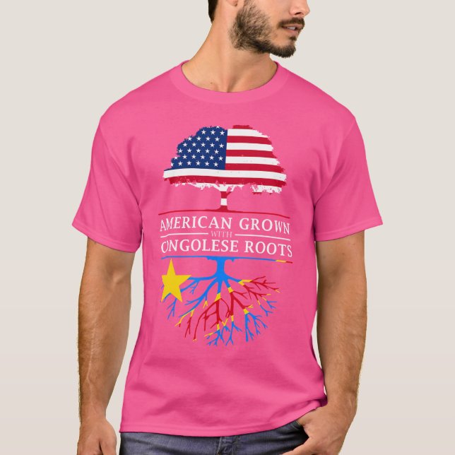 Camiseta Americano Cresceu com Raízes Congolesas - Dr. Cong (Frente)