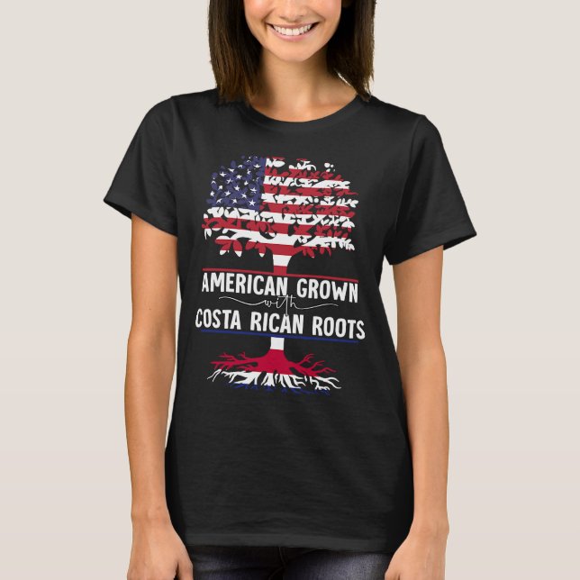 Camiseta Americano cresceu com raízes da Costa Rica (Frente)