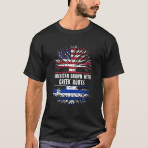 Camiseta Americano Cresceu com Raízes Gregas Grécia de Band