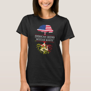 Camiseta Americano Cresceu com Raízes Sicilianas